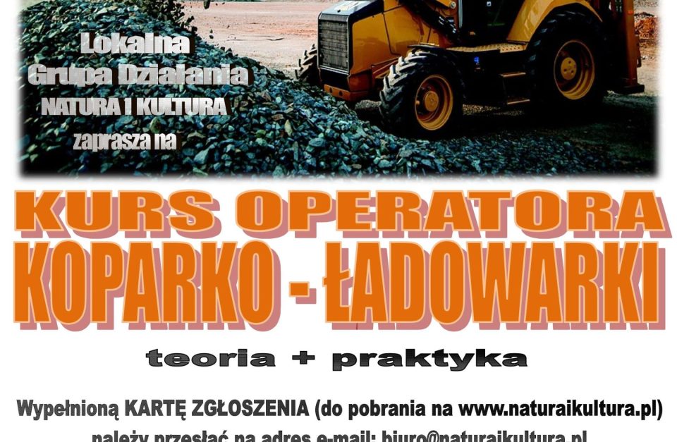 Plakat koparko ladowarka