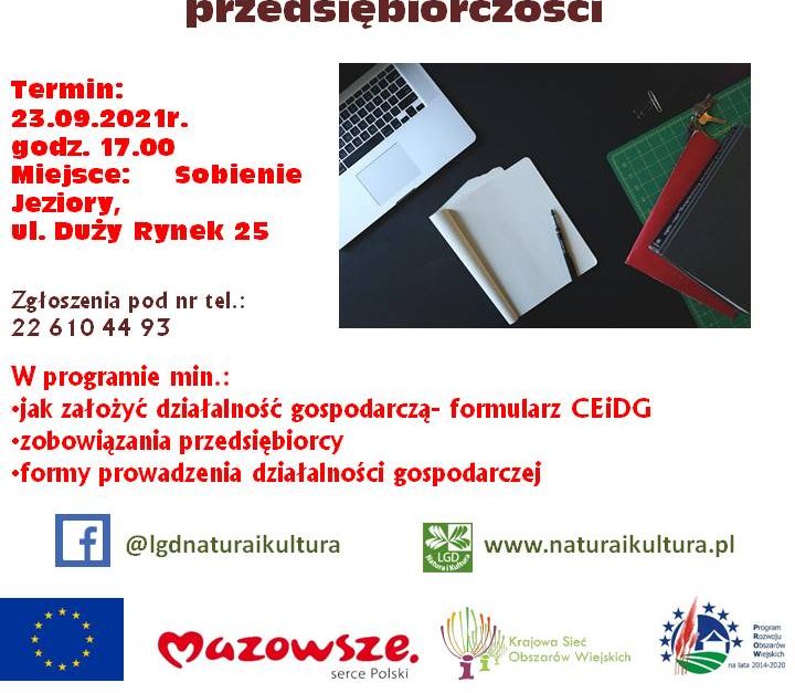 Plakat warsztat przedsiębiorczości KSOW