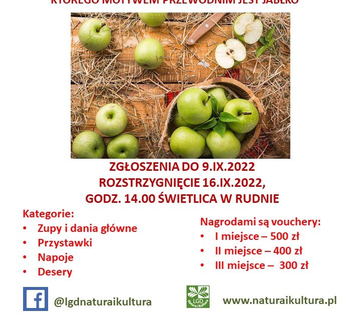 Plakat konkurs kulinarny APPLE