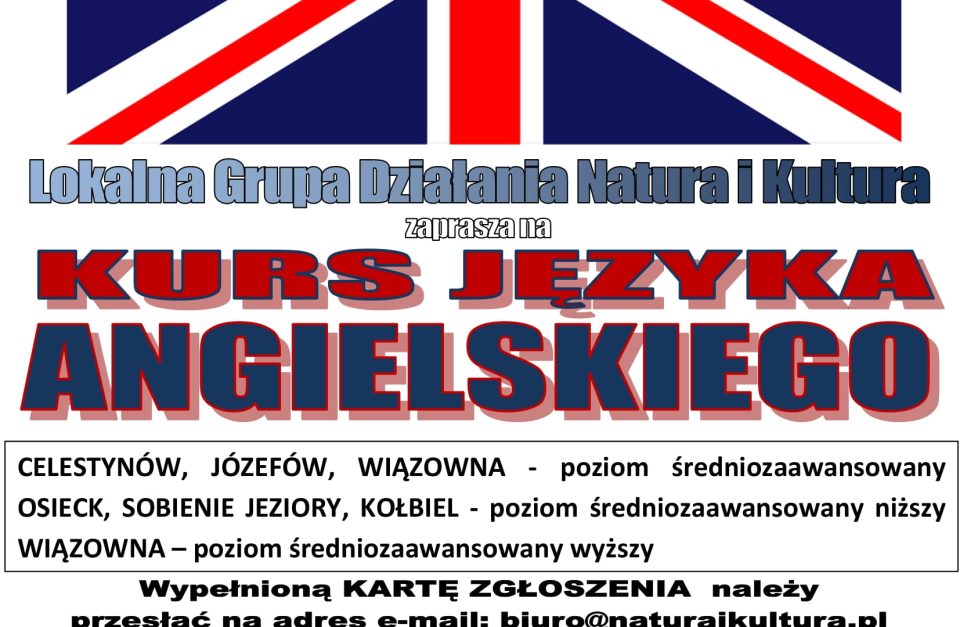 Plakat kurs angielskiego 1